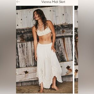 Free People Vienna Midi Skirt NWOT